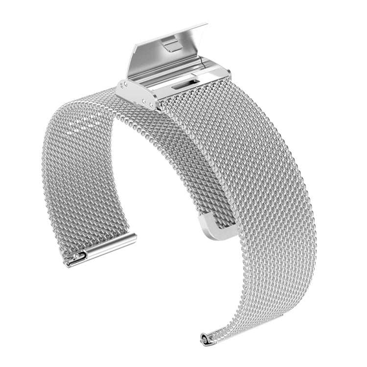 18mm Metal Mesh Wrist Strap Watch Band for Fossil Female Sport / Charter HR / Gen 4 Q Venture HR(Silver)