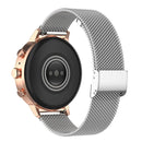 18mm Metal Mesh Wrist Strap Watch Band for Fossil Female Sport / Charter HR / Gen 4 Q Venture HR(Silver)