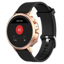 18mm Texture Silicone Wrist Strap Watch Band for Fossil Female Sport / Charter HR / Gen 4 Q Venture HR (Black)
