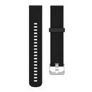 18mm Texture Silicone Wrist Strap Watch Band for Fossil Female Sport / Charter HR / Gen 4 Q Venture HR (Black)