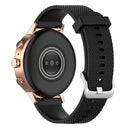 18mm Texture Silicone Wrist Strap Watch Band for Fossil Female Sport / Charter HR / Gen 4 Q Venture HR (Black)