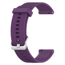18mm Texture Silicone Wrist Strap Watch Band for Fossil Female Sport / Charter HR / Gen 4 Q Venture HR (Dark Purple)