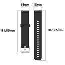 18mm Texture Silicone Wrist Strap Watch Band for Fossil Female Sport / Charter HR / Gen 4 Q Venture HR (Dark Blue)
