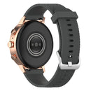18mm Texture Silicone Wrist Strap Watch Band for Fossil Female Sport / Charter HR / Gen 4 Q Venture HR (Grey)
