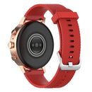 18mm Texture Silicone Wrist Strap Watch Band for Fossil Female Sport / Charter HR / Gen 4 Q Venture HR (Red)