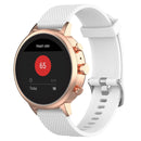 18mm Texture Silicone Wrist Strap Watch Band for Fossil Female Sport / Charter HR / Gen 4 Q Venture HR (White)