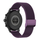 22mm Metal Mesh Wrist Strap Watch Band for Fossil Gen 5 Carlyle / Gen 5 Julianna / Gen 5 Garrett / Gen 5 Carlyle HR (Dark Purple)