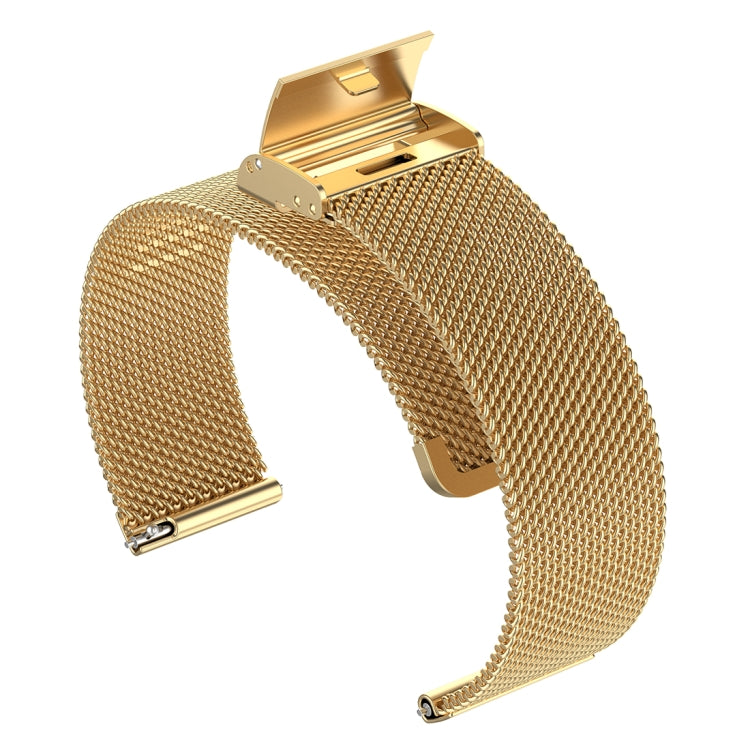 22mm Metal Mesh Wrist Strap Watch Band for Fossil Gen 5 Carlyle / Gen 5 Julianna / Gen 5 Garrett / Gen 5 Carlyle HR (Gold)