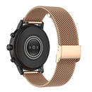 22mm Metal Mesh Wrist Strap Watch Band for Fossil Gen 5 Carlyle / Gen 5 Julianna / Gen 5 Garrett / Gen 5 Carlyle HR (Rose Gold)
