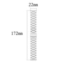 22mm Steel Wrist Strap Watch Band for Fossil Hybrid Smartwatch HR, Male Gen 4 Explorist HR / Male Sport(Silver)