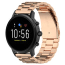 22mm Steel Wrist Strap Watch Band for Fossil Gen 5 Carlyle, Gen 5 Julianna, Gen 5 Garrett, Gen 5 Carlyle HR (Rose Gold)