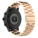 22mm Steel Wrist Strap Watch Band for Fossil Gen 5 Carlyle, Gen 5 Julianna, Gen 5 Garrett, Gen 5 Carlyle HR (Rose Gold)