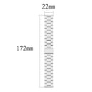 22mm Steel Wrist Strap Watch Band for Fossil Gen 5 Carlyle, Gen 5 Julianna, Gen 5 Garrett, Gen 5 Carlyle HR(Silver)
