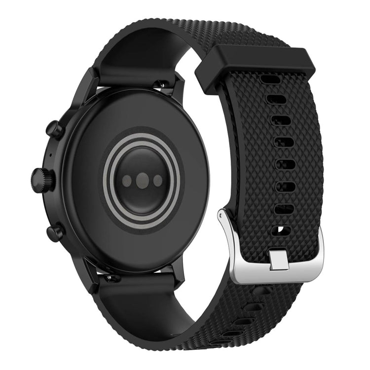22mm Texture Silicone Wrist Strap Watch Band for Fossil Gen 5 Carlyle, Gen 5 Julianna, Gen 5 Garrett, Gen 5 Carlyle HR(Black)