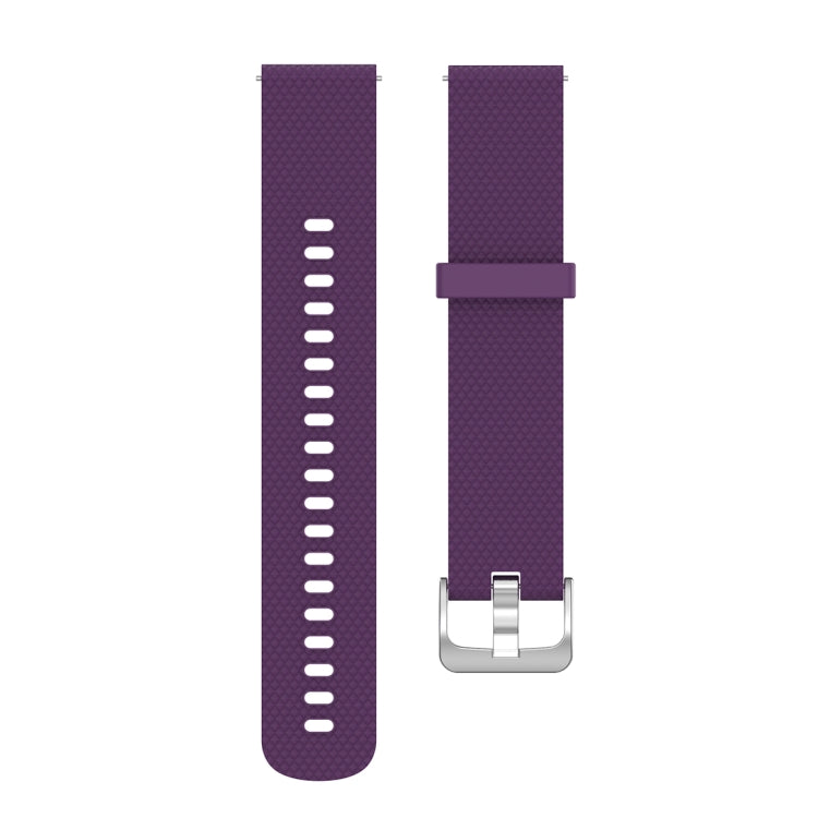 22mm Texture Silicone Wrist Strap Watch Band for Fossil Gen 5 Carlyle, Gen 5 Julianna, Gen 5 Garrett, Gen 5 Carlyle HR (Dark Purple)