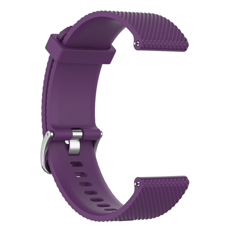 22mm Texture Silicone Wrist Strap Watch Band for Fossil Gen 5 Carlyle, Gen 5 Julianna, Gen 5 Garrett, Gen 5 Carlyle HR (Dark Purple)