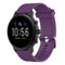 22mm Texture Silicone Wrist Strap Watch Band for Fossil Gen 5 Carlyle, Gen 5 Julianna, Gen 5 Garrett, Gen 5 Carlyle HR (Dark Purple)