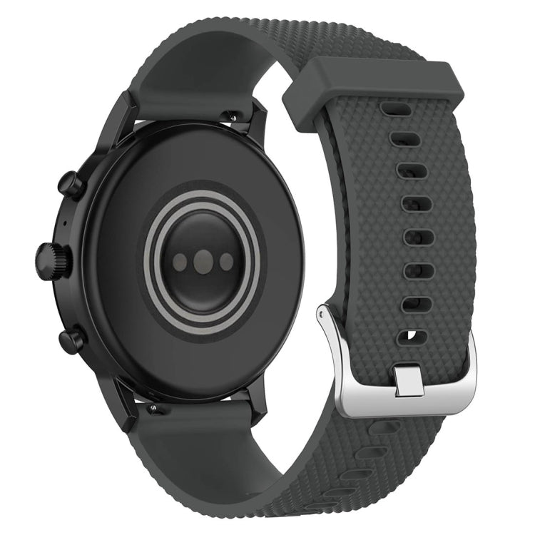 22mm Texture Silicone Wrist Strap Watch Band for Fossil Gen 5 Carlyle, Gen 5 Julianna, Gen 5 Garrett, Gen 5 Carlyle HR (Grey)