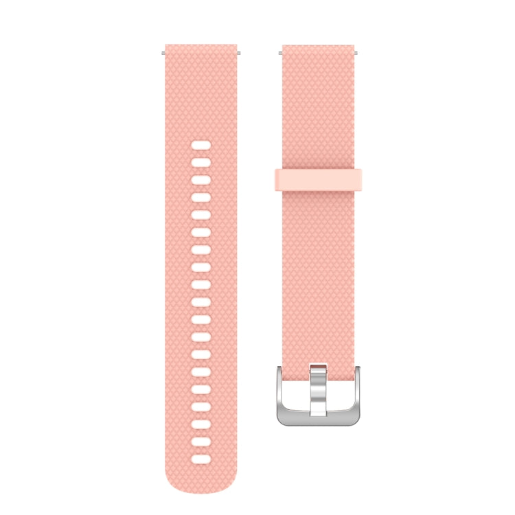 22mm Texture Silicone Wrist Strap Watch Band for Fossil Gen 5 Carlyle, Gen 5 Julianna, Gen 5 Garrett, Gen 5 Carlyle HR(Pink)