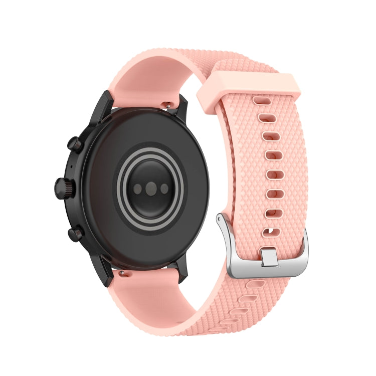 22mm Texture Silicone Wrist Strap Watch Band for Fossil Gen 5 Carlyle, Gen 5 Julianna, Gen 5 Garrett, Gen 5 Carlyle HR(Pink)