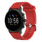 22mm Texture Silicone Wrist Strap Watch Band for Fossil Gen 5 Carlyle, Gen 5 Julianna, Gen 5 Garrett, Gen 5 Carlyle HR (Red)