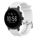 22mm Texture Silicone Wrist Strap Watch Band for Fossil Gen 5 Carlyle, Gen 5 Julianna, Gen 5 Garrett, Gen 5 Carlyle HR (White)