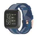 23mm Stripe Weave Nylon Wrist Strap Watch Band for Fitbit Versa 2, Fitbit Versa, Fitbit Versa Lite, Fitbit Blaze(Blue)