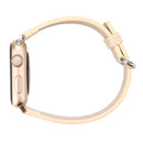 For Apple Watch Series 3 & 2 & 1 38mm Fashion Marble Vein Texture Wrist Watch Leather Band (Gold)