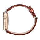 For Apple Watch Series 3 & 2 & 1 38mm Fashion Marble Vein Texture Wrist Watch Leather Band (Red)