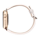 For Apple Watch Series 3 & 2 & 1 38mm Fashion Marble Vein Texture Wrist Watch Leather Band (White)