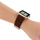 For Apple Watch Series 3 & 2 & 1 38mm Small Cave Genuine Leather Wrist Watch Band(Coffee)