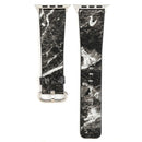 For Apple Watch Series 3 & 2 & 1 42mm Fashion Marble Vein Texture Wrist Watch Leather Band (Black)