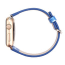 For Apple Watch Series 3 & 2 & 1 42mm Fashion Marble Vein Texture Wrist Watch Leather Band (Blue)