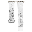 For Apple Watch Series 3 & 2 & 1 42mm Fashion Marble Vein Texture Wrist Watch Leather Band (White)