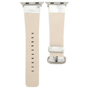 For Apple Watch Series 3 & 2 & 1 42mm Fashion Marble Vein Texture Wrist Watch Leather Band (White)