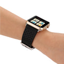 For Apple Watch Series 3 & 2 & 1 42mm Small Cave Genuine Leather Wrist Watch Band(Black)