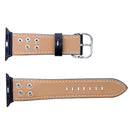 For Apple Watch Series 3 & 2 & 1 42mm Fashion Occident Style Flowers Genuine Leather Wrist Watch Band(Black)