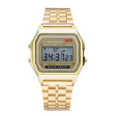 GENEVA Men Fashion Metal Band Electronic Quartz Wrist Watch (Gold)