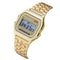 GENEVA Men Fashion Metal Band Electronic Quartz Wrist Watch (Gold)