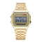 GENEVA Men Fashion Metal Band Electronic Quartz Wrist Watch (Gold)