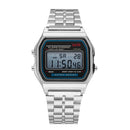 GENEVA Men Fashion Metal Band Electronic Quartz Wrist Watch (Silver)