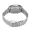 GENEVA Men Fashion Metal Band Electronic Quartz Wrist Watch (Silver)