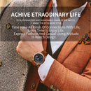422 YAZOLE Men Fashion Business Leather Band Quartz Wrist Watch (Black + White)