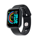 Y68 1.3 inch IPS Screen Smart Watch, IP67 Waterproof, Support Heart Rate Monitoring / Blood Pressure Monitoring / Sedentary Reminder / Sleep Monitoring (Black)