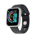 Y68 1.3 inch IPS Screen Smart Watch, IP67 Waterproof, Support Heart Rate Monitoring / Blood Pressure Monitoring / Sedentary Reminder / Sleep Monitoring (Silver+Black)