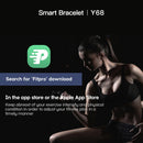 Y68 1.3 inch IPS Screen Smart Watch, IP67 Waterproof, Support Heart Rate Monitoring / Blood Pressure Monitoring / Sedentary Reminder / Sleep Monitoring (Silver+Black)