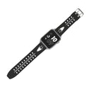 For Apple Watch Series 3 & 2 & 1 38mm Fashion Smiling Face Pattern Silicone Watch Band (Black+Gray)