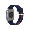 For Apple Watch Series 3 & 2 & 1 38mm Fashion Smiling Face Pattern Silicone Watch Band (Blue+Red)