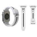 For Apple Watch Series 3 & 2 & 1 38mm Fashion Smiling Face Pattern Silicone Watch Band(White)