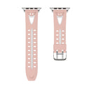 For Apple Watch Series 3 & 2 & 1 38mm Fashion Smiling Face Pattern Silicone Watch Band(Pink)